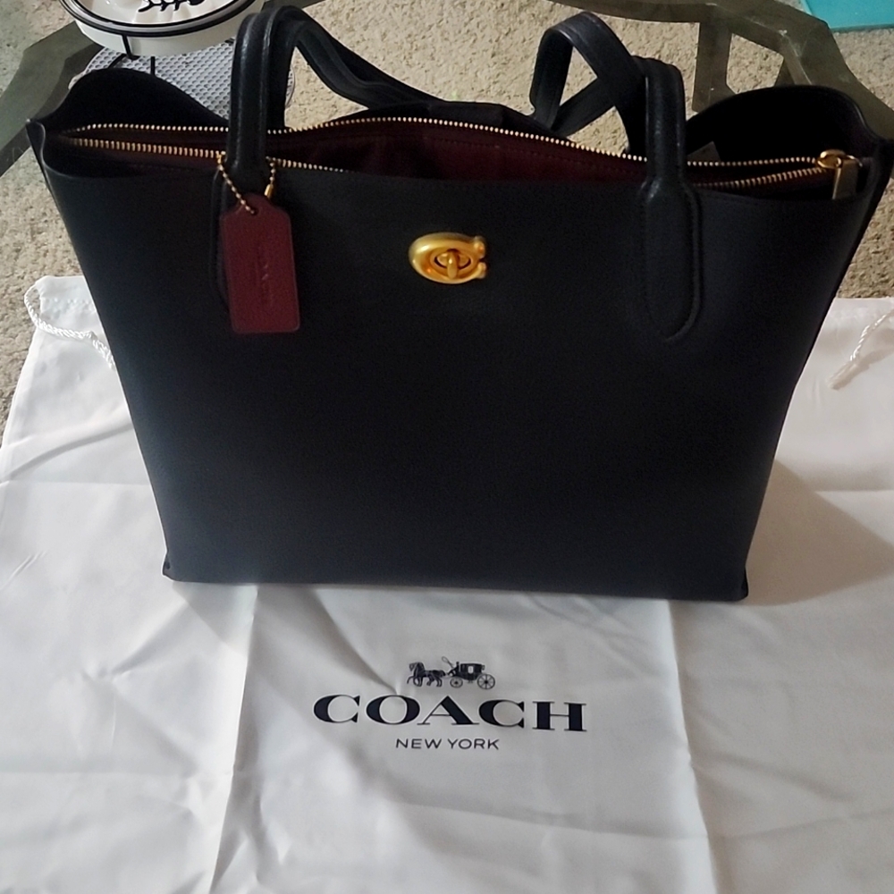Brand New Black Coach Tote